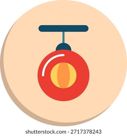 Icono de estilo de círculo plano de bola de perforación