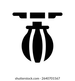 punching ball glyph icon. Strong and solid vector icon for websites, mobile interfaces, presentations, and visual branding. High quality and easy to edit.