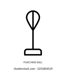 punching ball icon. Line Art Style Design Isolated On White Background