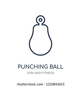 Punching ball icon. Punching ball linear symbol design from Gym and Fitness collection. Simple outline element vector illustration on white background