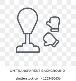 Punching ball icon. Trendy flat vector Punching ball icon on transparent background from Gym and fitness collection. High quality filled Punching ball symbol use for web and mobile