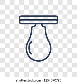 Punching ball icon. Trendy linear Punching ball logo concept on transparent background from Gym and Fitness collection