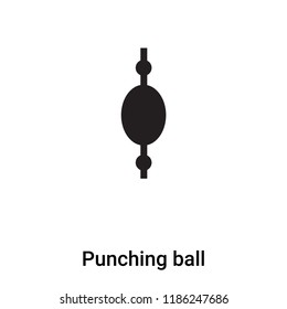 Punching ball icon vector isolated on white background, logo concept of Punching ball sign on transparent background, filled black symbol