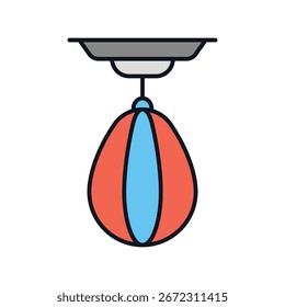 Ícone de bola de perfuração com fundo branco vetor ilustração stock