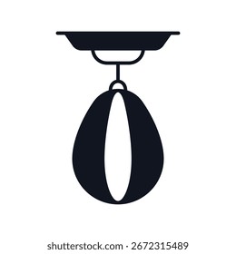 Ícone de bola de perfuração com fundo branco vetor ilustração stock