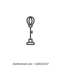 Punching Ball outline icon. linear style sign for mobile concept and web design. Standing punching ball simple line vector icon. Symbol, logo illustration. Pixel perfect vector graphics