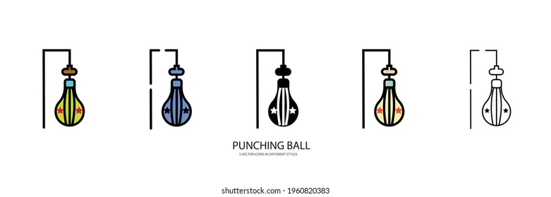 Punching Ball vecctor type icon