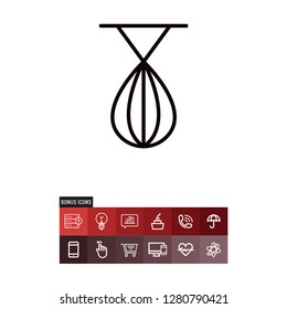 Punching ball vector icon
