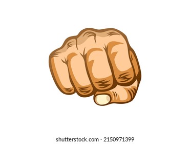 Punching Hand Vector Premium Design Art Graphic