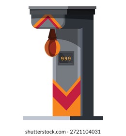 Máquina de perfuração de medição de força com display eletrônico mostrando pontuação de 999