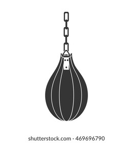 punching sack boxing training sansack hit knockout vector illustration isolated