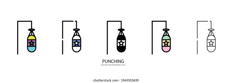 punching set vector type icon