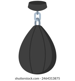 Punching speed bag vector cartoon illustration isolated on a white background.