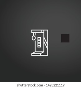 Punching vector icon. Punching concept stroke symbol design. Thin graphic elements vector illustration, outline pattern for your web site design, logo, UI. EPS 10.