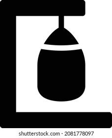 ilustración vectorial de punzonado aislada en un fondo transparente. iconos vectoriales de glifo para el concepto o gráficos web.