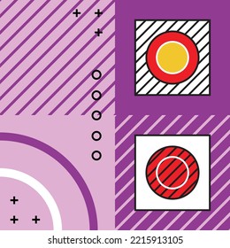 Patrón geométrico espantoso y colorido Abstract Vector Stock, un diseño de fondo sencillo