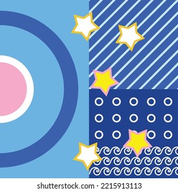 Punchy Colorful Geometric pattern Abstract Vector Stock, a simple background design