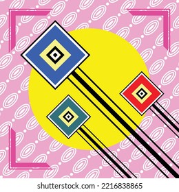 Patrón geométrico espantoso y colorido Abstract Vector Stock, un diseño de fondo sencillo