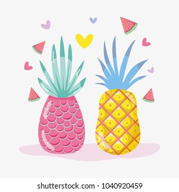Punchy pastel fruits