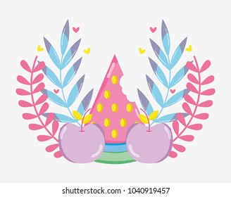 Punchy pastel fruits and floral concept