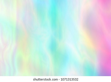 Punchy pastel trendy background. Neon light. Magic wedding card. Holographic Foil. Fantasy retro 80s, 90s. Very beautiful iridescent wallpaper