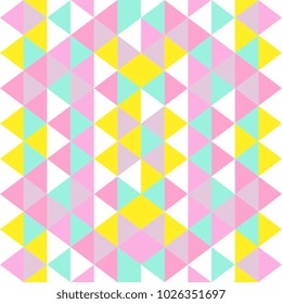 Punchy pastel triangle seamless. Vector illustration geometric pattern.