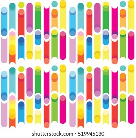 Punchy pastel vertical multicolored stripes geometric seamless pattern in Red, Blue, Purple, Bright Orange, Pink, Green marker stroke. Dynamic abstract background. Vector fashion fabric t-shirt print.
