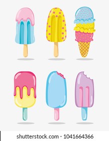 Punchy pastels popsicles collection