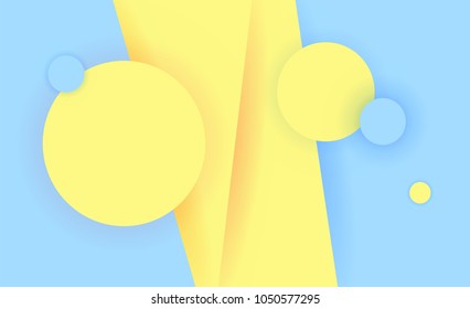 Punchy Pastels Vector Abstract Background Texture Design, Pastels Poster,  Blue Candy Geometric Figures Pattern in Modern Hipster Style. Minimalistic Pastel Colors.