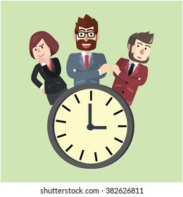 Punctual business team