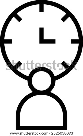 punctual icon. Thin linear style design isolated on white background
