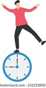 Punctuality being on time for appointment or schedule, Finish work within deadline or timing, Meeting reminder or time management, Holding clock with precise timing

