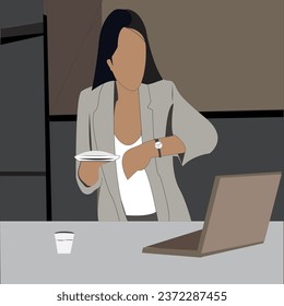 Punctuality cartoon vector design and image template