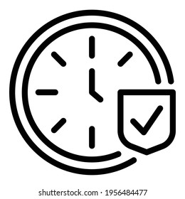 Punctuality icon. Outline punctuality vector icon for web design isolated on white background