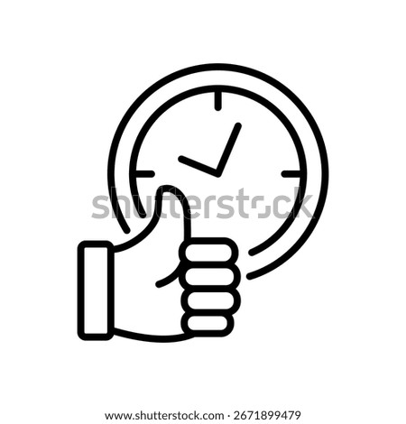 Punctuality Icon Vector Illustratio, White Background