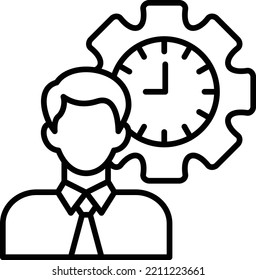 Pünktlichkeit, Vektorsymbol. Kann für Druck-, Mobil- und Web-Anwendungen verwendet werden.