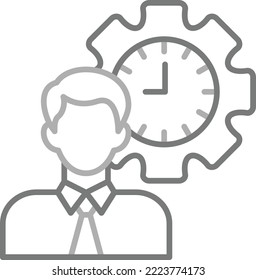 Icono de vector de puntualidad. Se puede usar para imprimir, móviles y aplicaciones web.