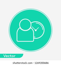 Punctuality vector icon sign symbol