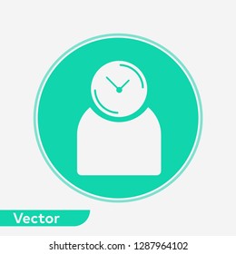 Punctuality vector icon sign symbol