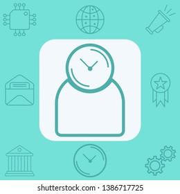 Punctuality vector icon sign symbol