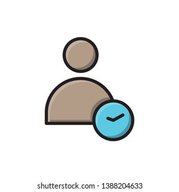 punctualy icon vector filled outline design