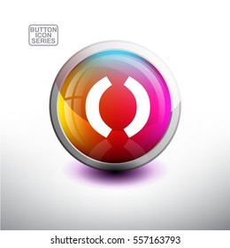 Punctuation in 3D Glossy Button for web Icon, Education Icon and Alphabet Icon. Vector Illustration 