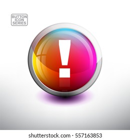 Punctuation in 3D Glossy Button for web Icon, Education Icon and Alphabet Icon. Vector Illustration 