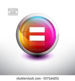 Punctuation in 3D Glossy Button for web Icon, Education Icon and Alphabet Icon. Vector Illustration 