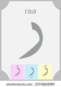 punctuation of the Arabic letters in flashcard form