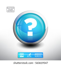 Punctuation Blue Button design vector