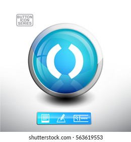 Punctuation Blue Button design vector