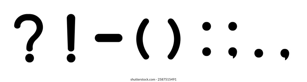 punctuation icon. punctuation icon set.
