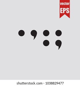 Punctuation marks icon in trendy isolated on grey background.Vector illustration.