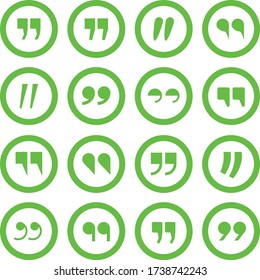 Punctuation marks. Large set of punctuation marks in circles isolated on a white background. Vector, cartoon illustration. Vector.